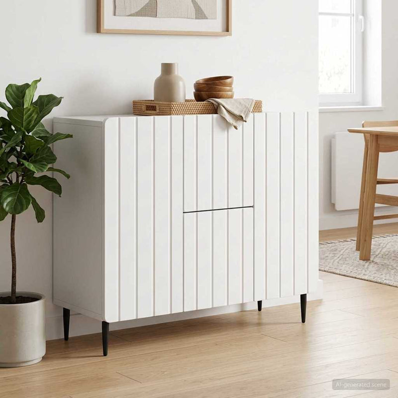 Bufet Alb 89 x 34,5 x 62 cm Lemn prelucrat