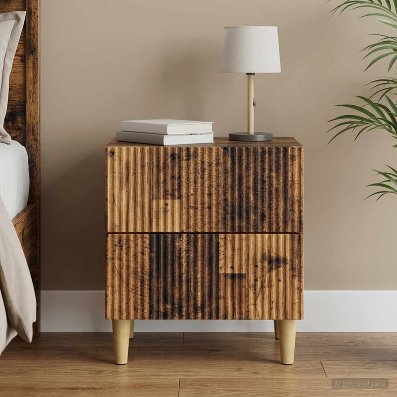 Dulap de noapte Lemn vechi 43 x 34,5 x 48 cm Lemn prelucrat