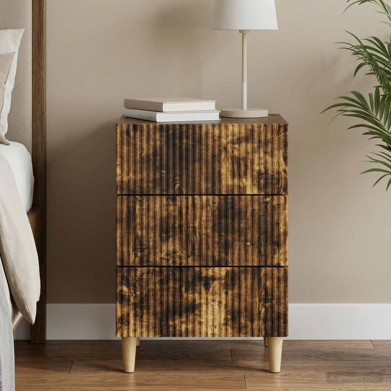 Dulap de noapte Stejar fumuriu 43 x 41 x 66,5 cm Lemn prelucrat
