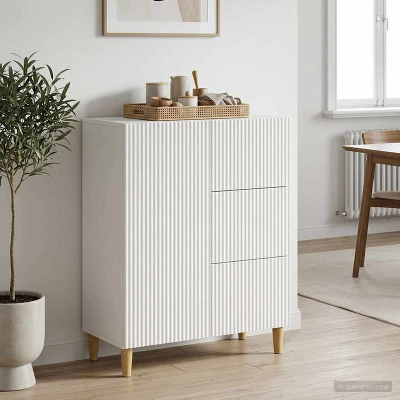 Bufet Alb 66 x 34,5 x 90 cm Lemn prelucrat