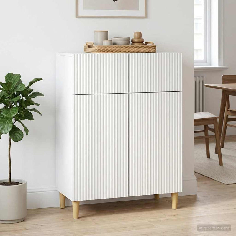 Bufet Alb 66 x 34,5 x 90 cm Lemn prelucrat