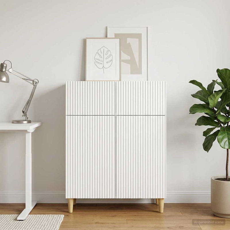 Bufet Alb 66 x 34,5 x 90 cm Lemn prelucrat