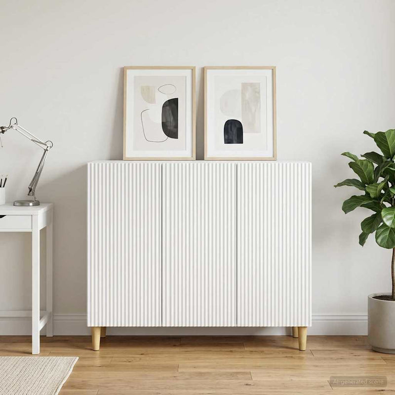 Bufet Alb 89 x 34,5 x 80 cm Lemn prelucrat