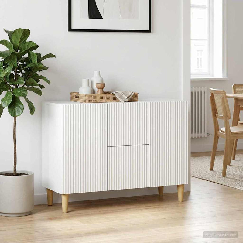 Bufet Alb 89 x 34,5 x 60 cm Lemn prelucrat