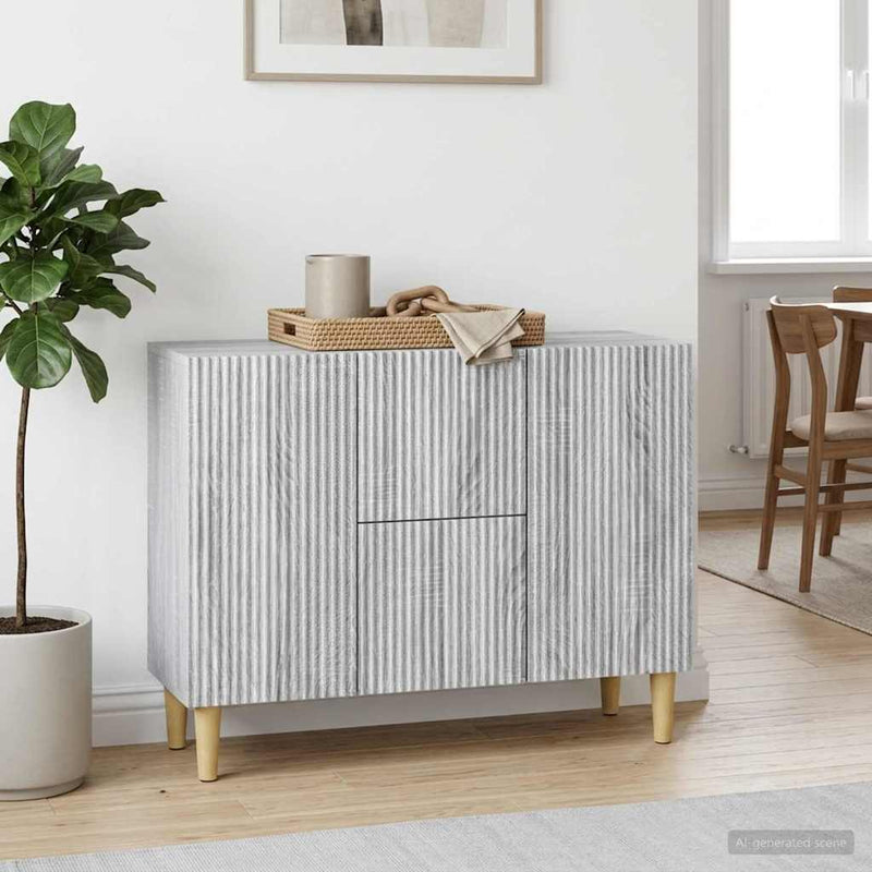 Bufet Sonoma gri 89 x 34,5 x 60 cm Lemn prelucrat