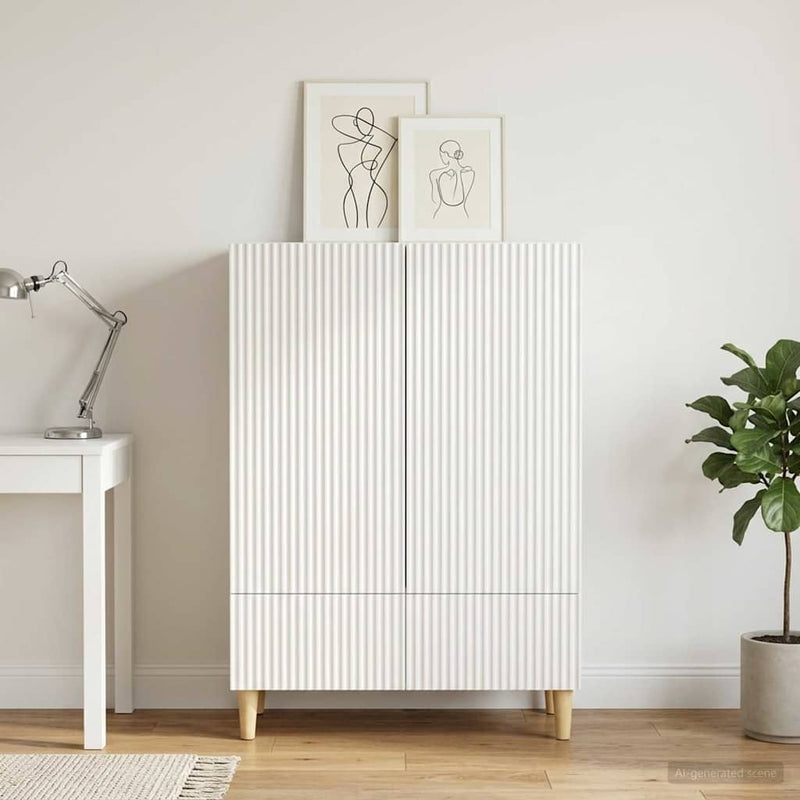 Bufet Alb 66 x 34,5 x 95 cm Lemn prelucrat