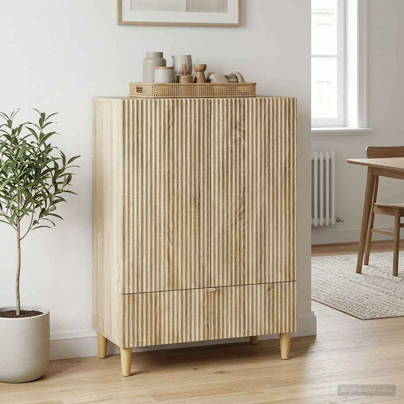 Bufet cu sertar Stejar Sonoma 66 x 34,5 x 95 cm Lemn prelucrat