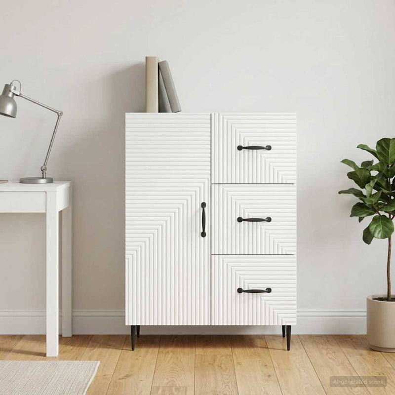 Bufet Alb 66 x 34,5 x 89,5 cm Lemn prelucrat