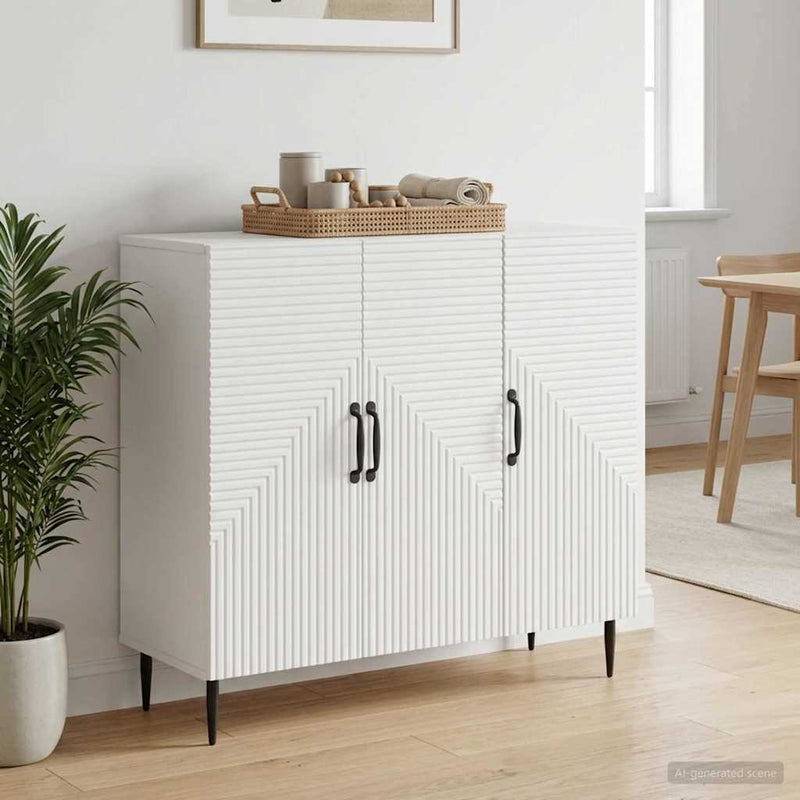 Bufet Alb 89 x 34,5 x 80 cm Lemn prelucrat