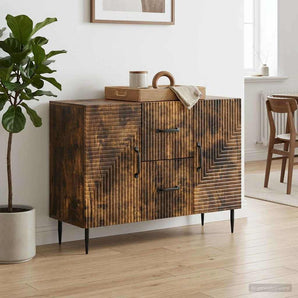 Bufet cu sertar Stejar fumuriu 89 x 34,5 x 60 cm Lemn prelucrat