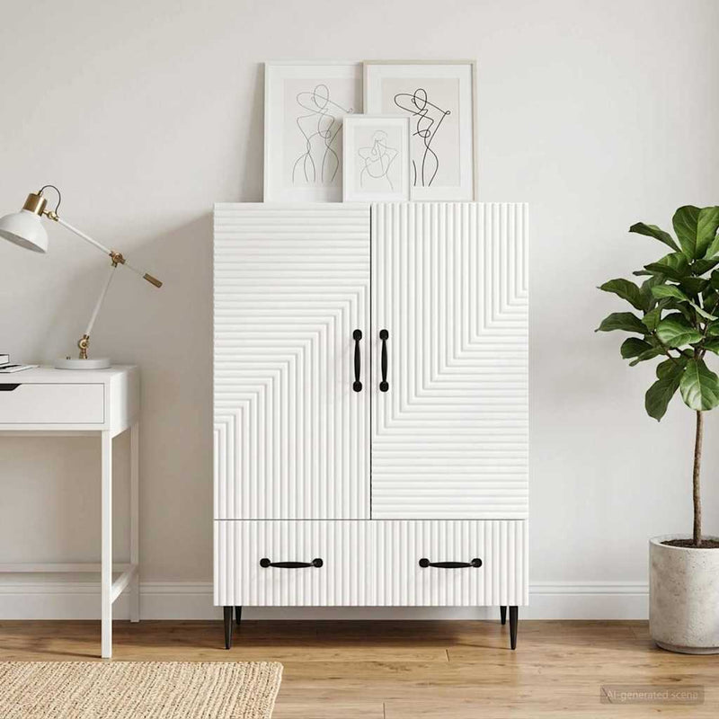 Bufet Alb 66 x 34,5 x 95 cm Lemn prelucrat