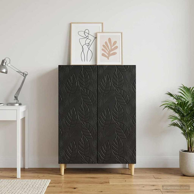 Bufet Negru 66 x 34,5 x 90 cm Lemn prelucrat