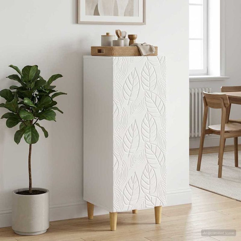 Bufet Alb foarte lucios 33 x 34,5 x 90 cm Lemn prelucrat
