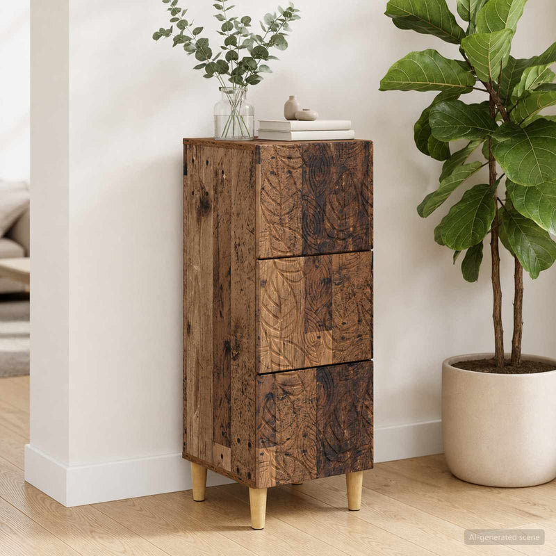 Dulap cu sertare Lemn vechi 33 x 34,5 x 90 cm Lemn prelucrat