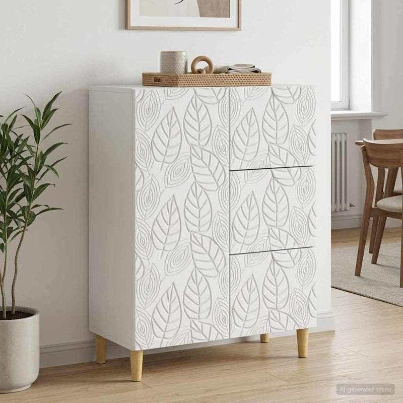 Bufet Alb 66 x 34,5 x 90 cm Lemn prelucrat
