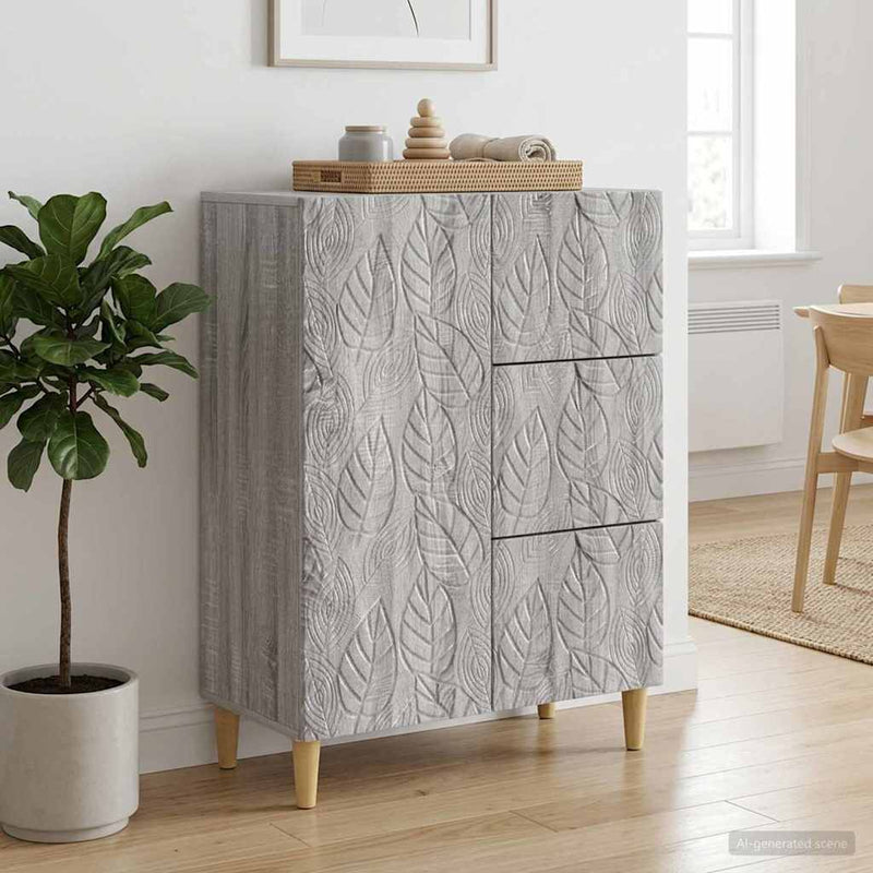 Bufet Sonoma gri 66 x 34,5 x 90 cm Lemn prelucrat