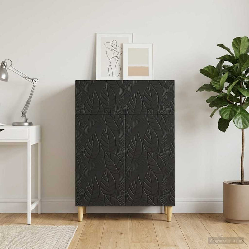 Bufet Negru 66 x 34,5 x 90 cm Lemn prelucrat