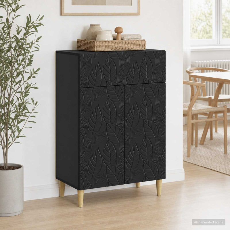 Bufet Negru 66 x 34,5 x 90 cm Lemn prelucrat