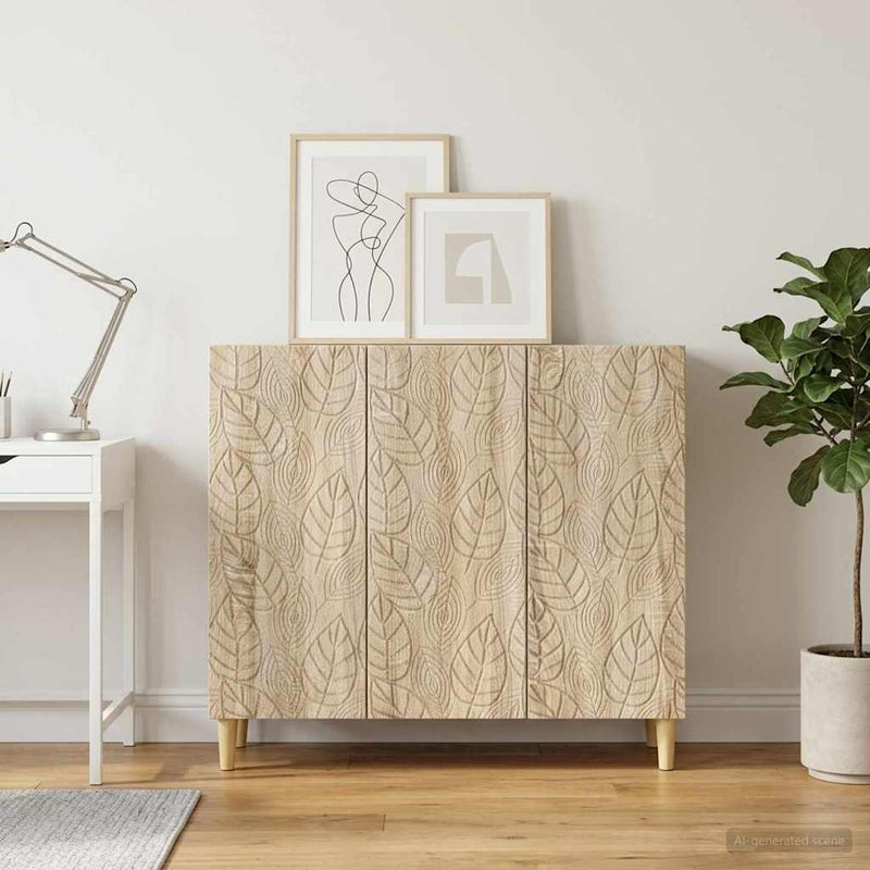 Bufet Stejar Sonoma 89 x 34,5 x 80 cm Lemn prelucrat