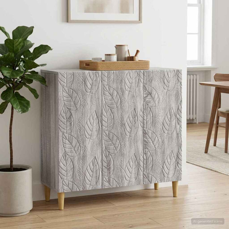 Bufet Sonoma gri 89 x 34,5 x 80 cm Lemn prelucrat