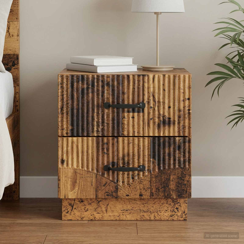 Dulap de noapte Lemn vechi 43 x 34,5 x 44,5 cm Lemn prelucrat