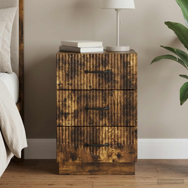 Dulap de noapte Stejar fumuriu 43 x 41 x 63,5 cm Lemn prelucrat