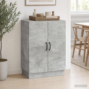Bufet Gri Beton 66 x 34,5 x 87 cm Lemn prelucrat