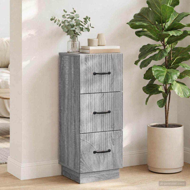 Dulap cu sertare 33 x 34,5 x 87 cm Lemn prelucrat Sonoma gri