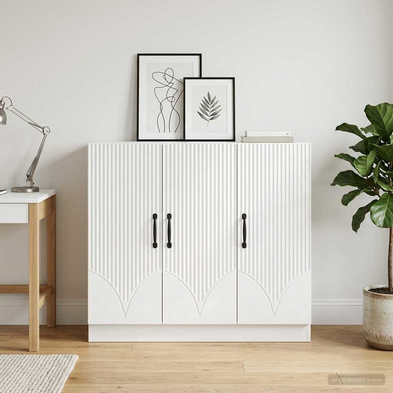 Bufet Alb 89 x 34,5 x 77 cm Lemn prelucrat