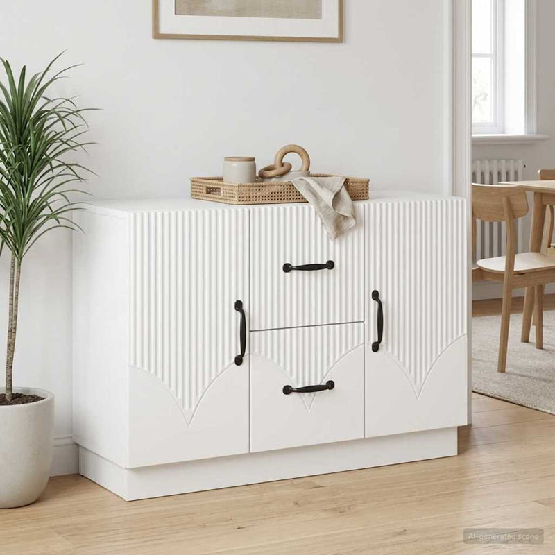 Bufet Alb 89 x 34,5 x 57 cm Lemn prelucrat