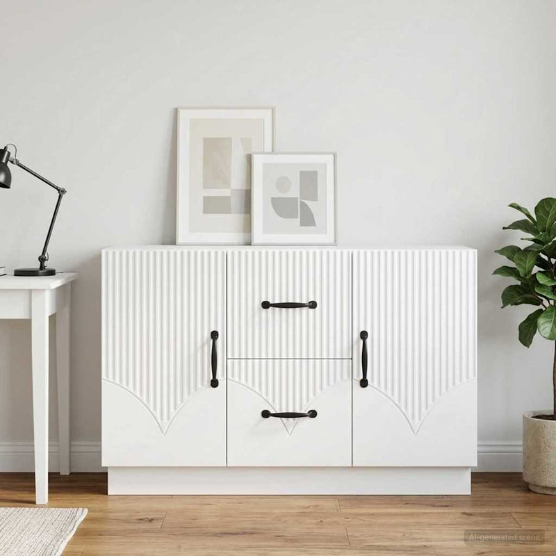 Bufet Alb 89 x 34,5 x 57 cm Lemn prelucrat