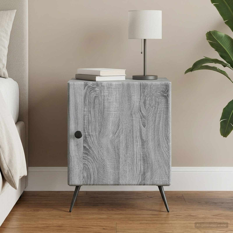 Dulap de noapte Sonoma gri 43 x 34,5 x 50 cm Lemn prelucrat