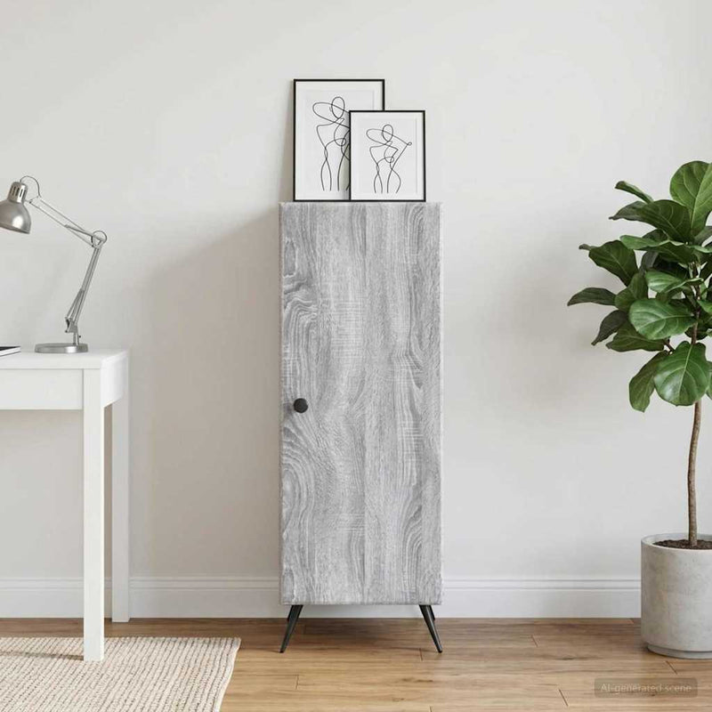 Bufet Sonoma gri 33 x 34,5 x 90 cm Lemn prelucrat