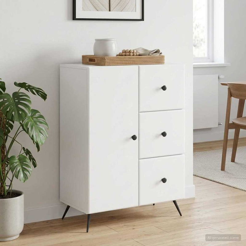 Bufet Alb 66 x 34,5 x 90 cm Lemn prelucrat