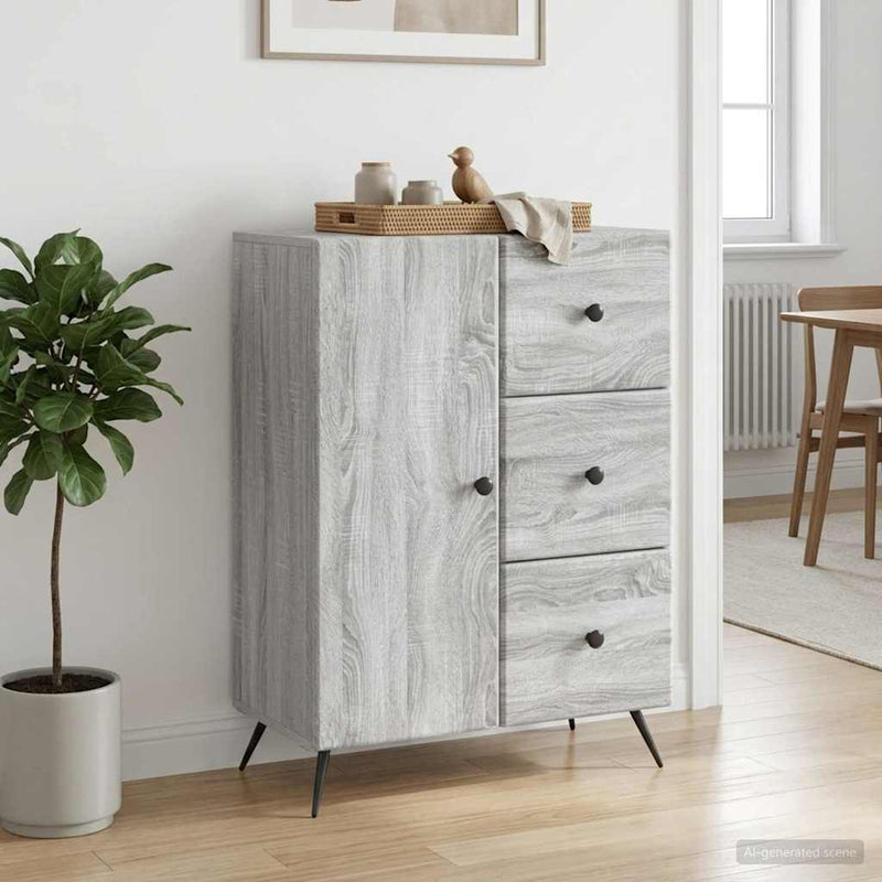 Bufet Sonoma gri 66 x 34,5 x 90 cm Lemn prelucrat