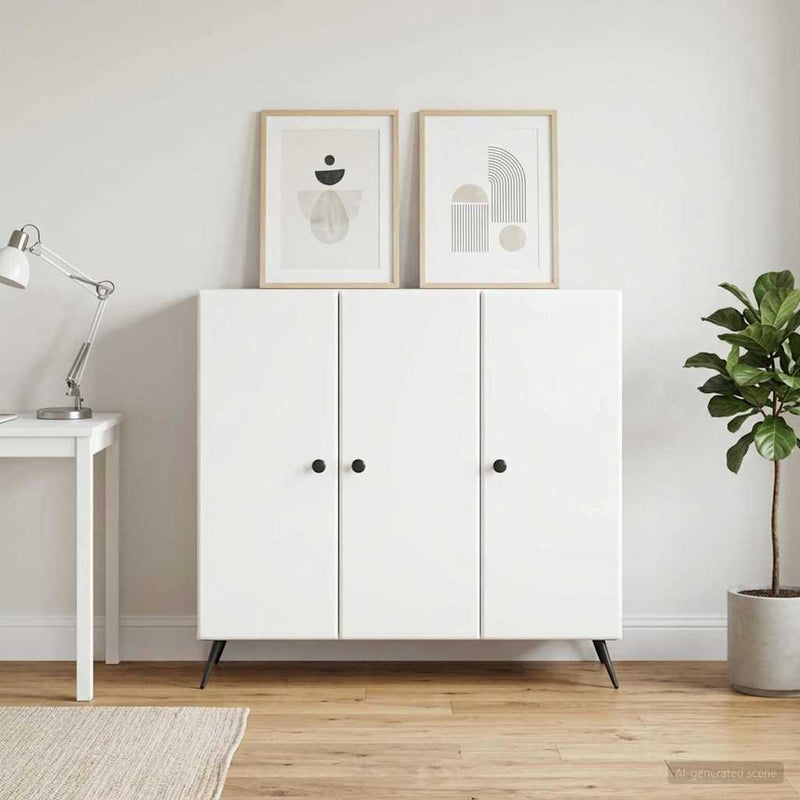 Bufet Alb 89 x 34,5 x 80 cm Lemn prelucrat