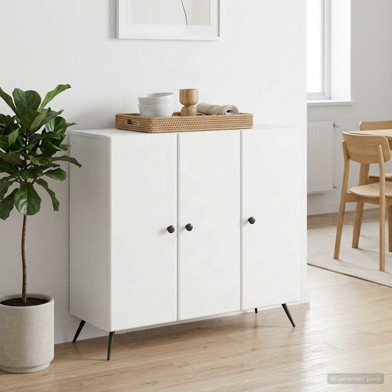 Bufet Alb 89 x 34,5 x 80 cm Lemn prelucrat