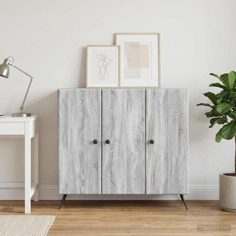 Bufet Sonoma gri 89 x 34,5 x 80 cm Lemn prelucrat