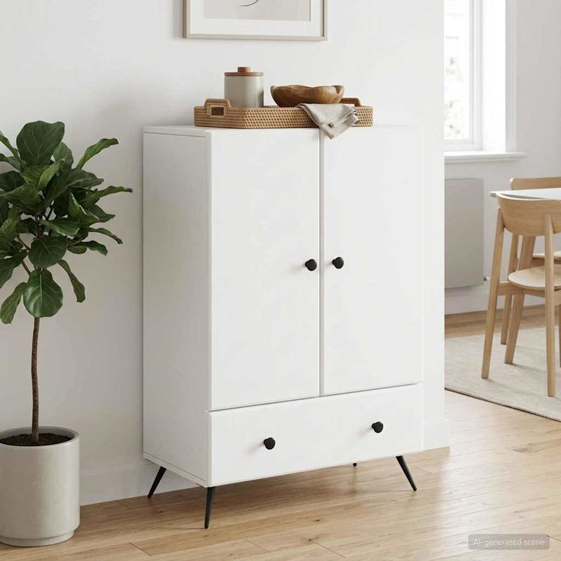 Bufet Alb 66 x 34,5 x 95 cm Lemn prelucrat