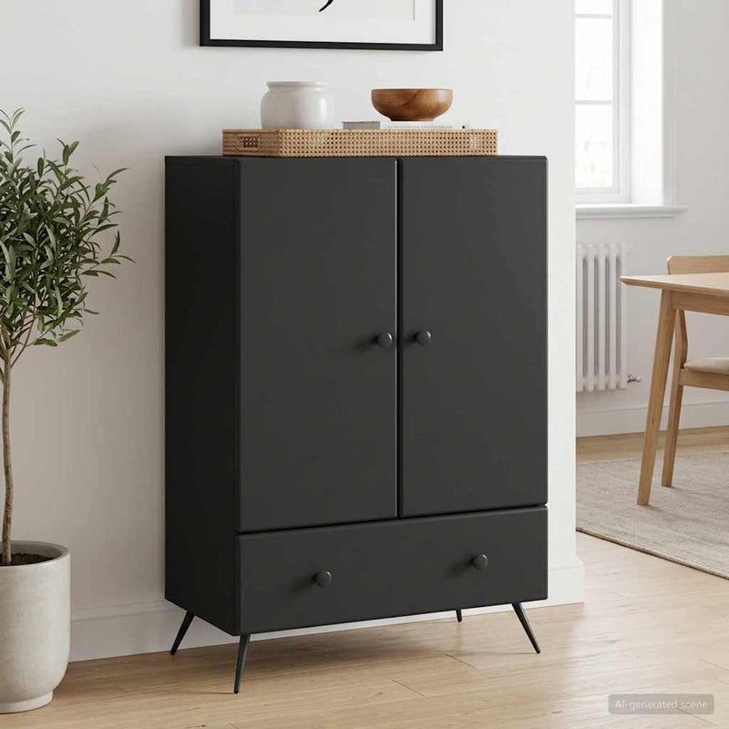 Bufet Negru 66 x 34,5 x 95 cm Lemn prelucrat