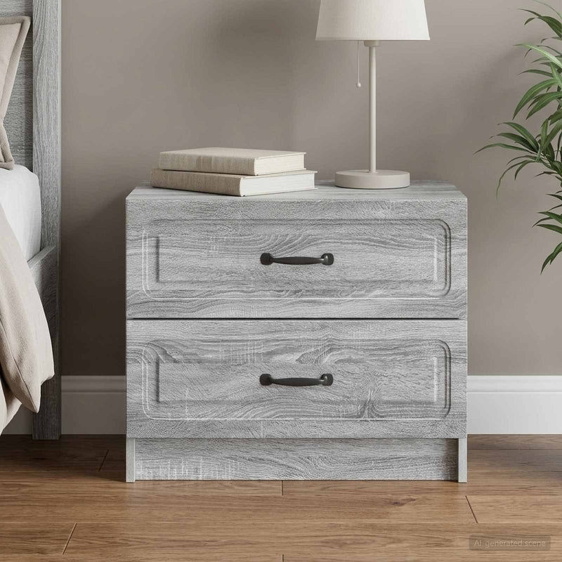 Dulap de noapte Sonoma gri 62 x 34,5 x 44,5 cm Lemn prelucrat