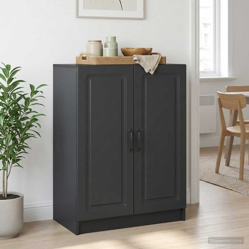 Bufet Negru 66 x 34,5 x 87 cm Lemn prelucrat