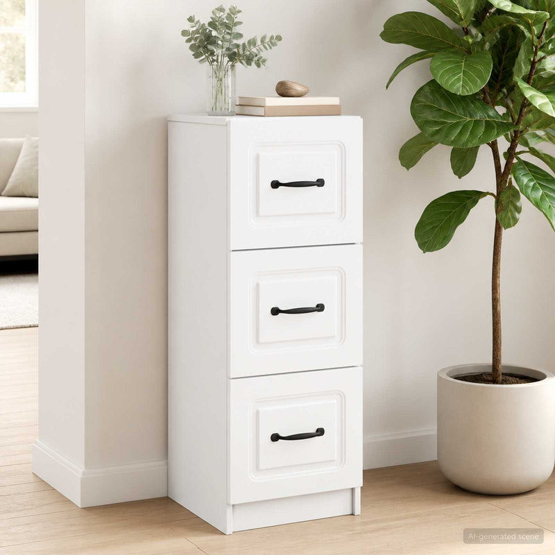 Dulap cu sertare Alb 33 x 34,5 x 87 cm Lemn prelucrat