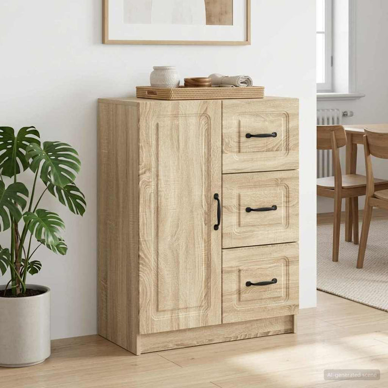 Bufet cu sertar Stejar Sonoma 66 x 34,5 x 87 cm Lemn prelucrat