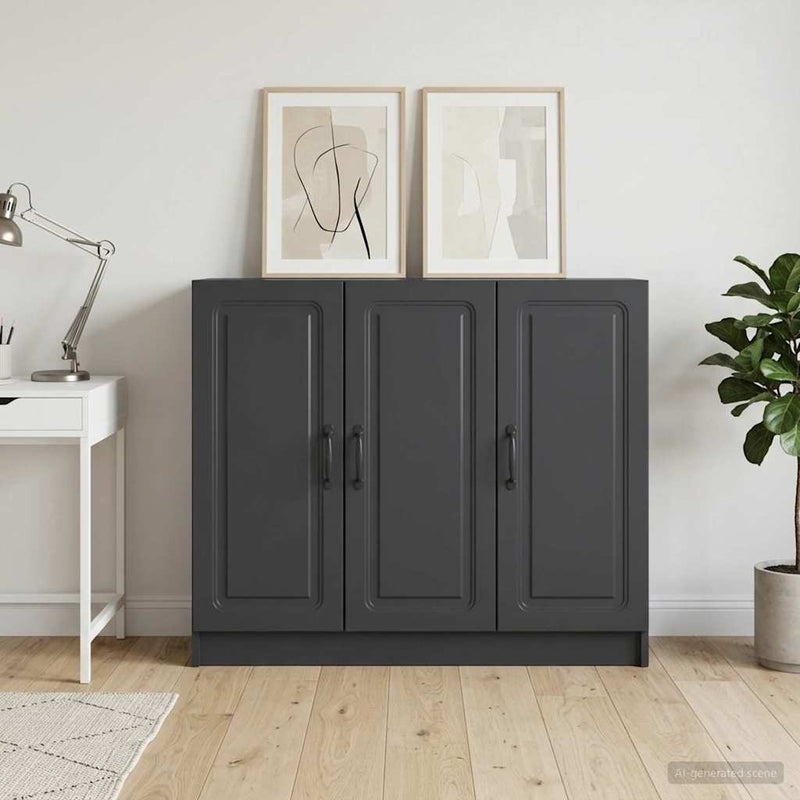 Bufet Negru 89 x 34,5 x 77 cm Lemn prelucrat