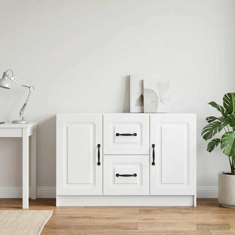 Bufet Alb 89 x 34,5 x 57 cm Lemn prelucrat