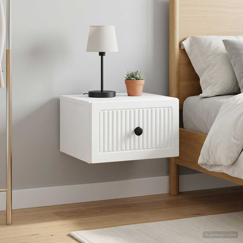 Dulap de noapte suspendat 2 buc. Alb 33 x 34,5 x 20 cm