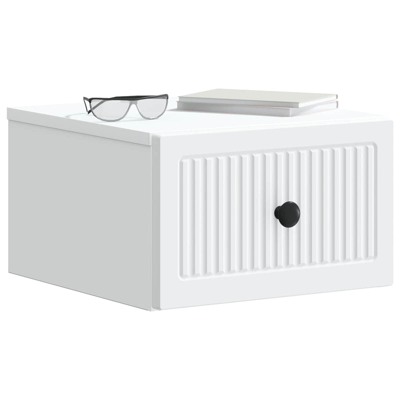 Dulap de noapte suspendat 2 buc. Alb 33 x 34,5 x 20 cm