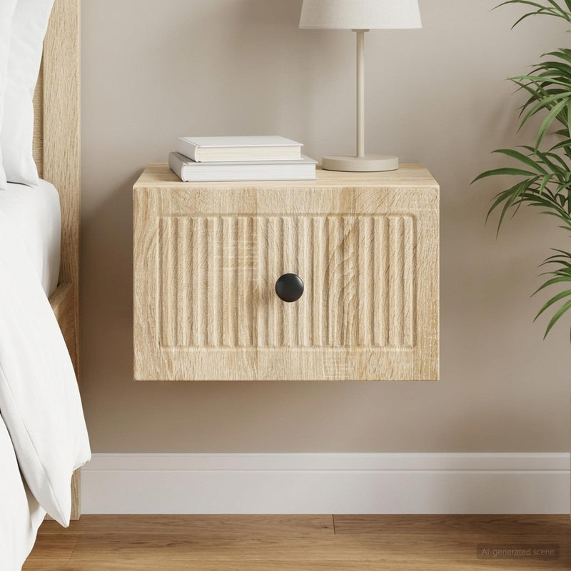 Dulap de noapte suspendat Stejar Sonoma 33 x 34,5 x 20 cm