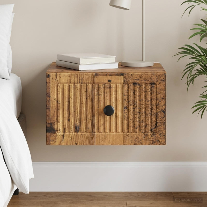 Dulap de noapte suspendat Lemn vechi 33 x 34,5 x 20 cm